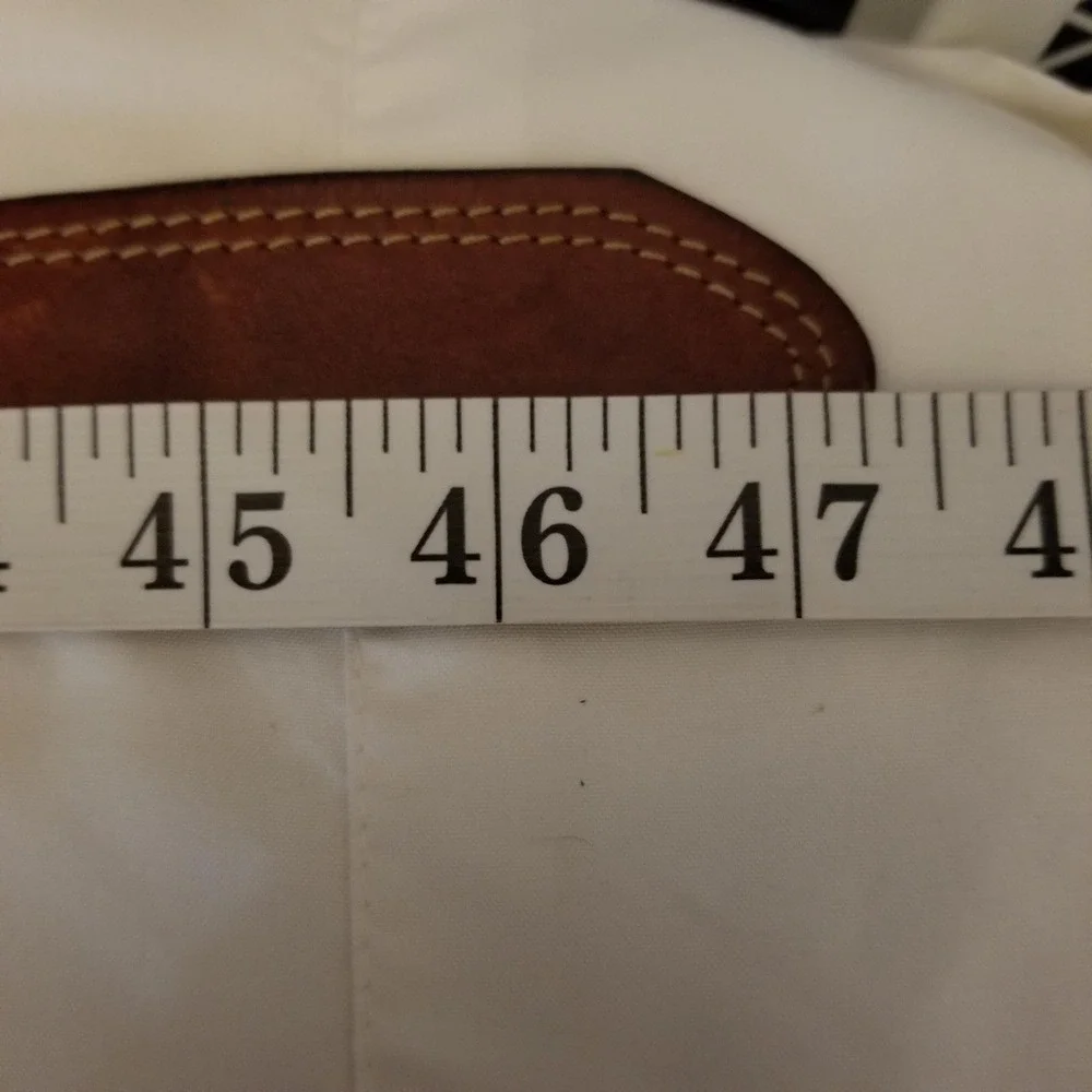 Vintage Brown Leather‎ Basketweave Inlay Western Belt Snap Closure 46.5 Inch